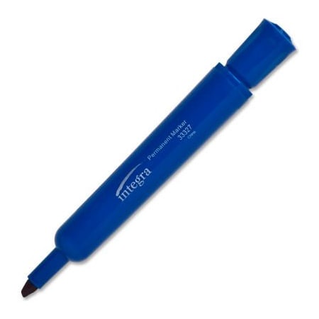 Integra Integra Permanent Marker, Chisel, Blue Ink, Dozen 33327
